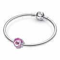 Pandora Clip Flor Pensamiento Rosa