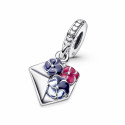 Pandora Charm Sobre con Flores Pensamientos