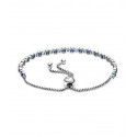 Pandora Pulsera Brillos Azules Transparente Cierre Deslizante