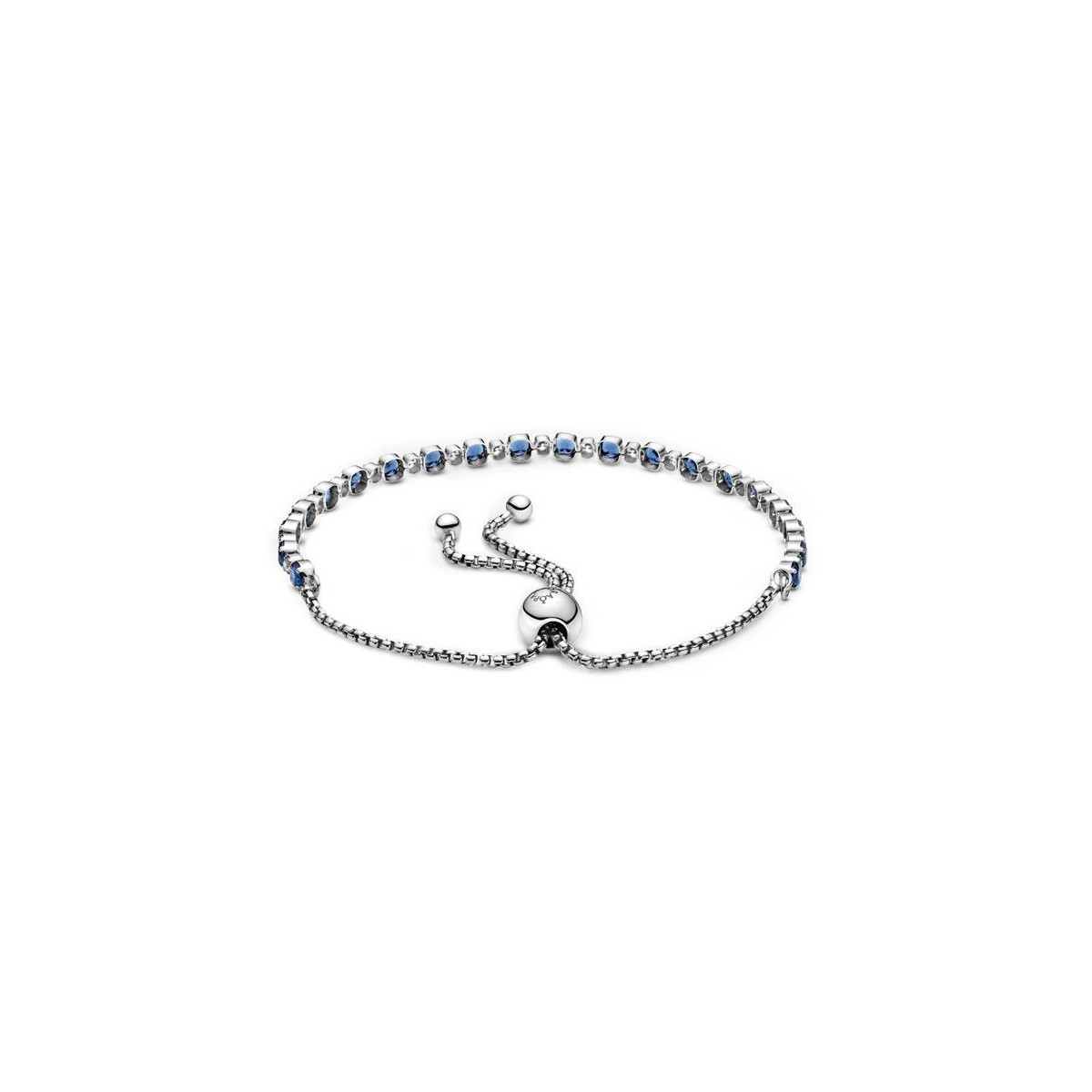 Pandora Pulsera Brillos Azules Transparente Cierre Deslizante