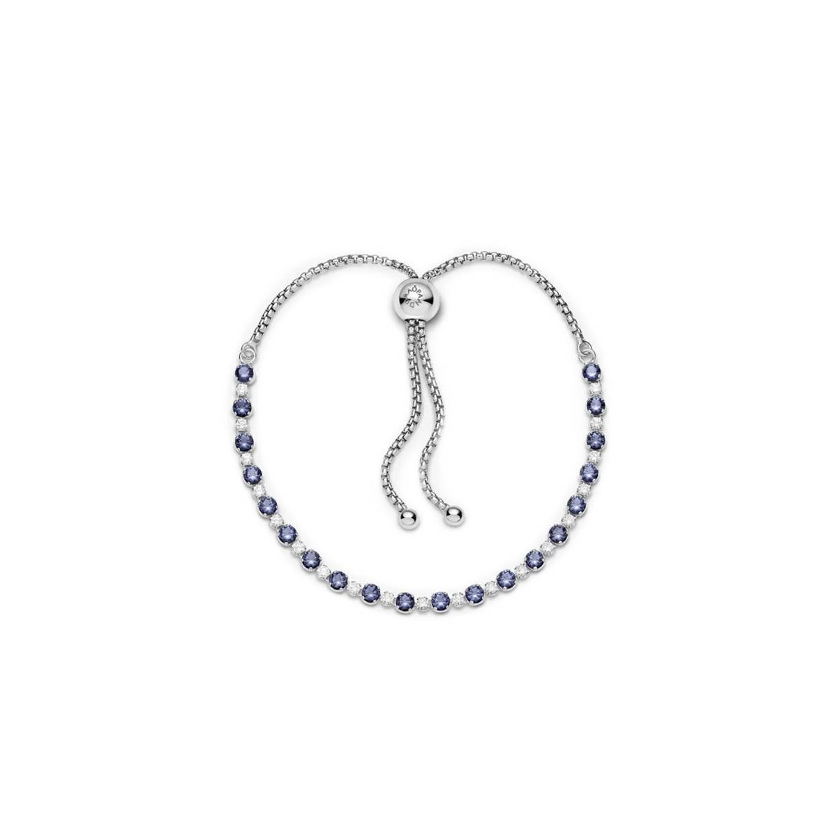 Pandora Pulsera Brillos Azules Transparente Cierre Deslizante